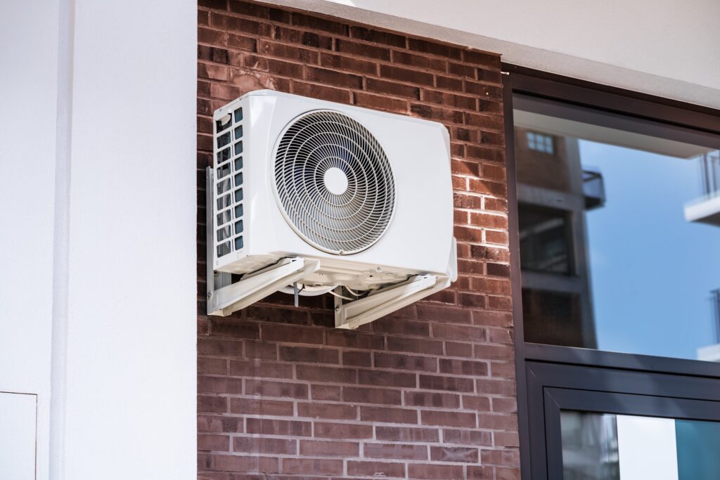 Air Conditioner And Heat Pump. Split HVAC System Unit